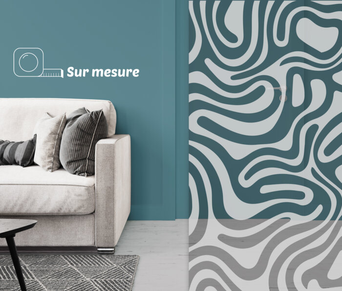 Film dépoli - motif groovy