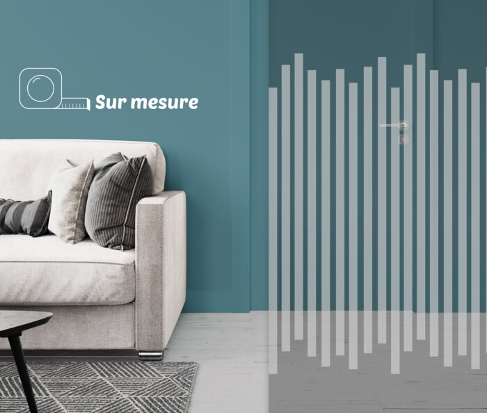 Film dépoli - lignes verticales