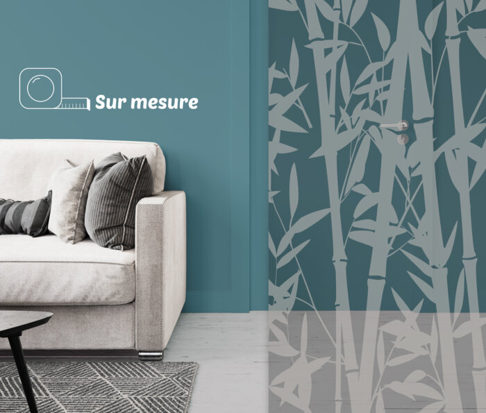Film dépoli - motif bambou