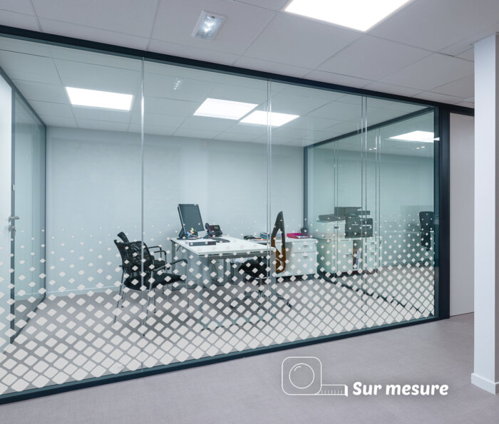 Film dépoli - motif progressif - bureau