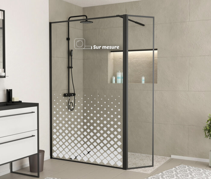 Film dépoli - motif progressif - douche