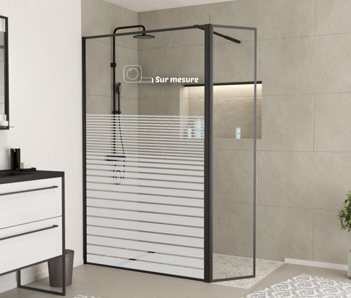 Film dépoli - store ouvert - douche