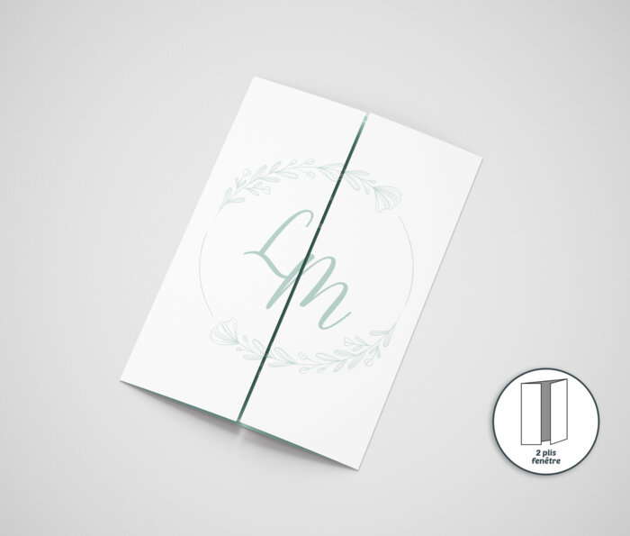 Faire part avec plis fenetre - fermé