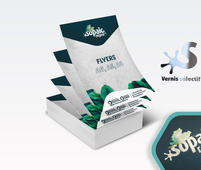 Flyer A4 A5 A6 avec vernis