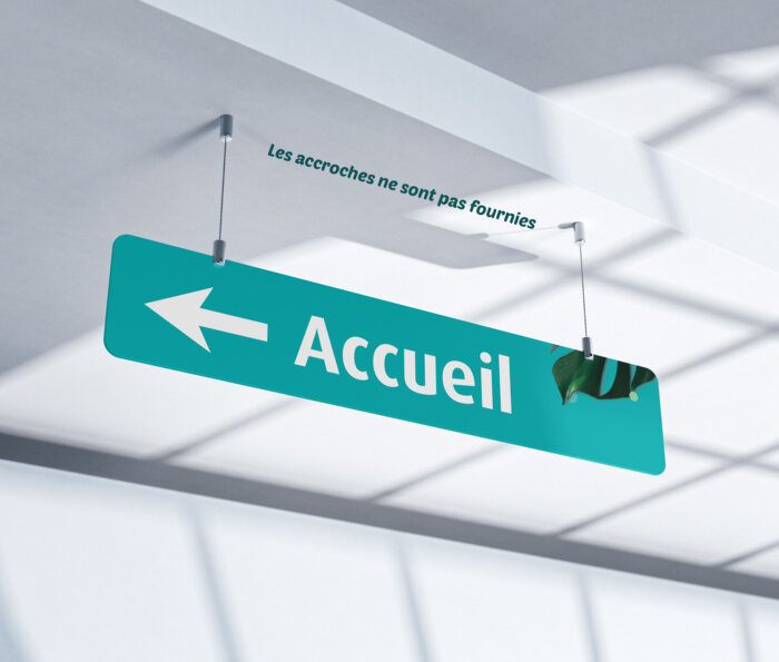 Panneau alu blanc - coins arrondis