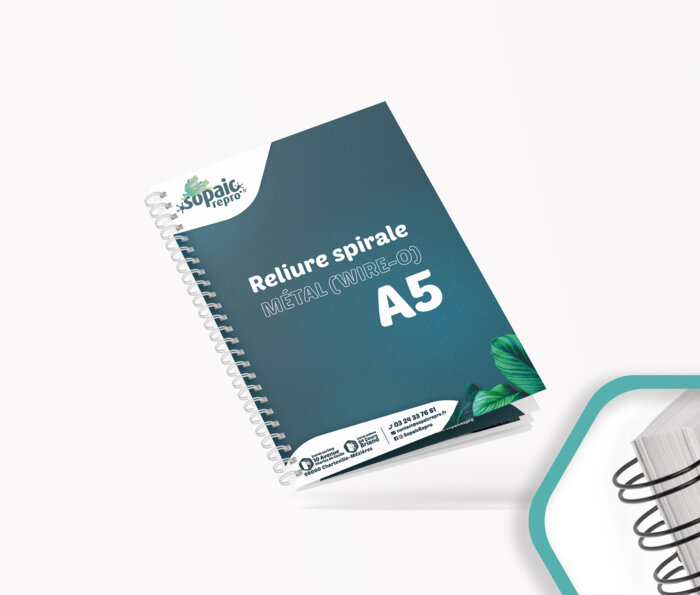 Reliure spirale metal A5