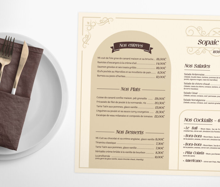 Set de table - en couleurs