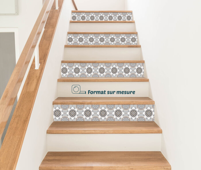 sticker contremarches mosaique moderne