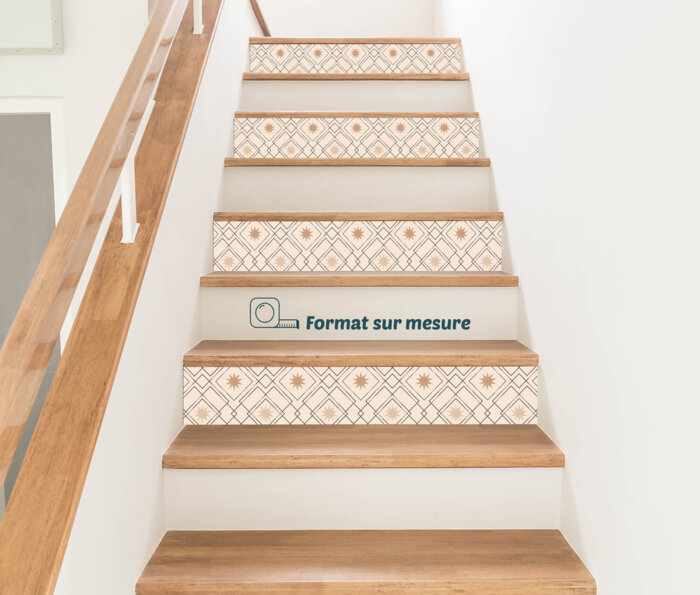 Stickers contremarches motif étoiles