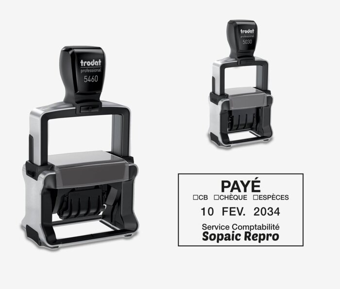 Tampon boitier métal dateur