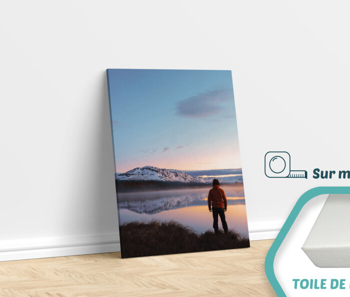 Toile photo avec bord imprimé