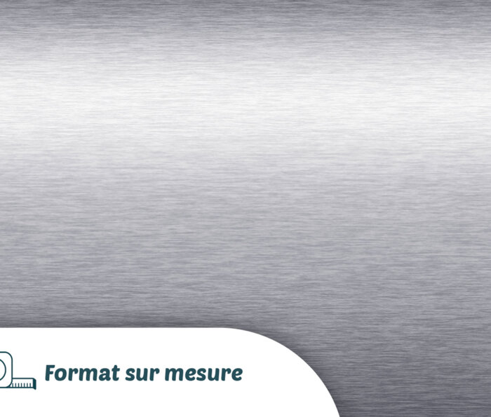 Zoom matière - alu brossé argenté