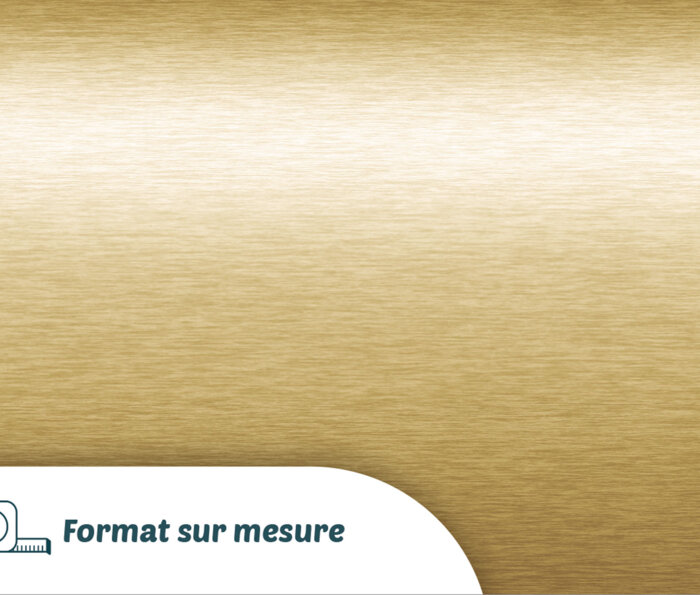 Zoom matière - alu brossé doré