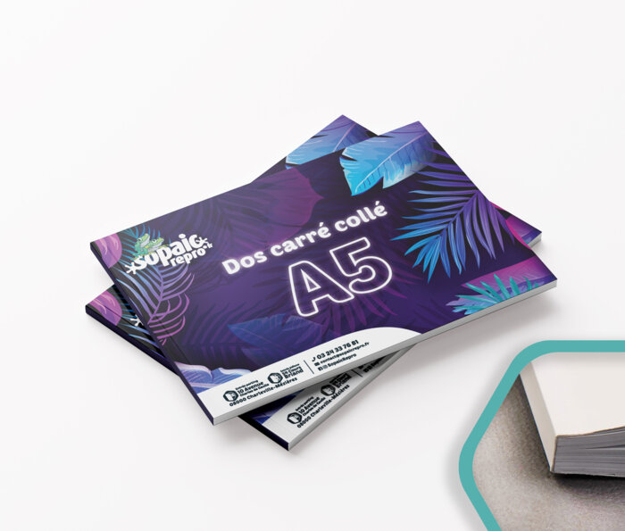 Dos carré collé A5 paysage