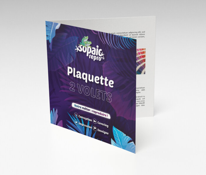 Plaquette 2 volets Carré