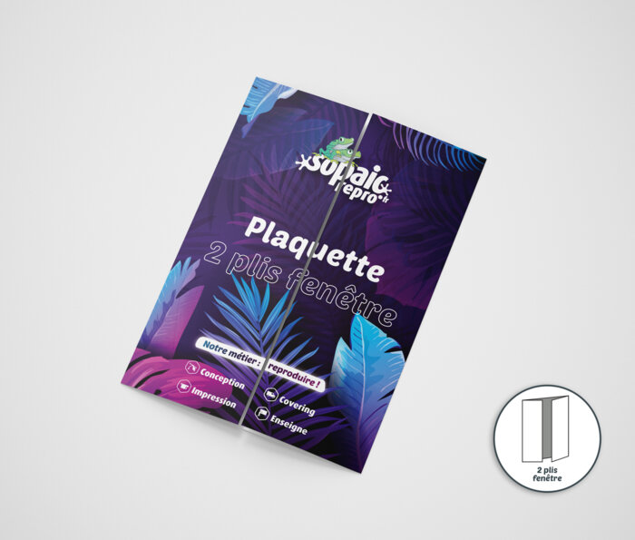 Plaquette 2 plis fenetre - fermé