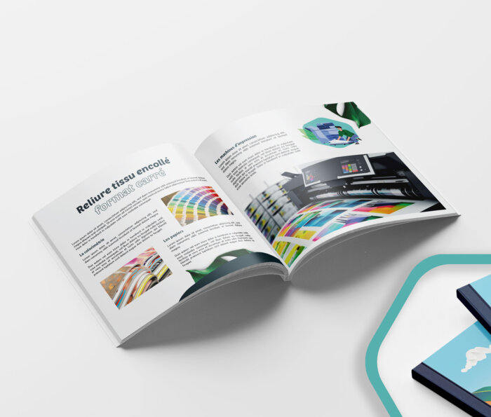 Dossier reliure tissu encollé format carré