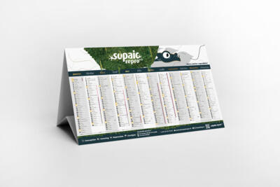 Calendrier chevalet A4 A5 A6