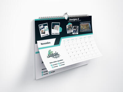 calendrier mural spirale wire o paysage