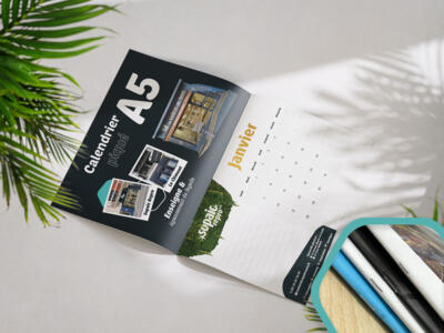 Calendrier agrafé A5