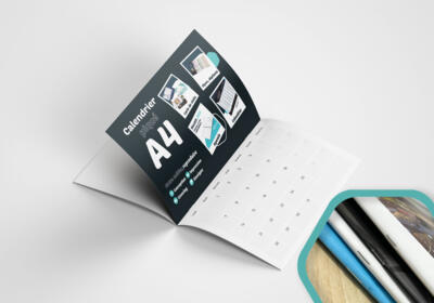 Calendrier agrafé A4