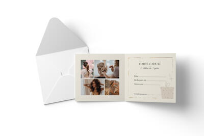 Carte cadeau carre double