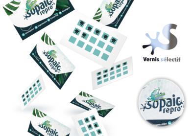 Carte de fidélité avec vernis