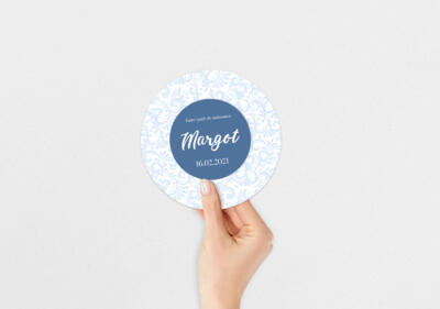 Faire-part avec découpe ronde