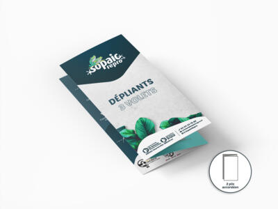 Dépliant 3 volets avec plis accordéon