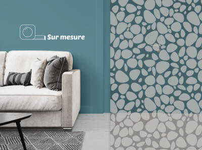 Film dépoli - motif galets