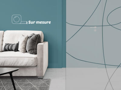 Film dépoli - motif lignes abstraites