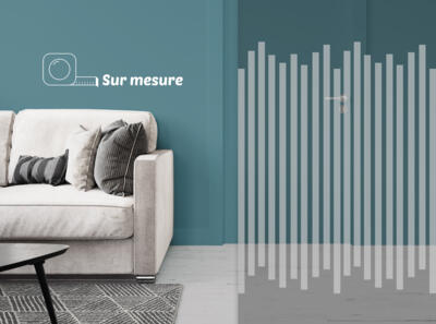 Film dépoli - lignes verticales