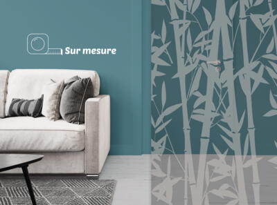 Film dépoli - motif bambou