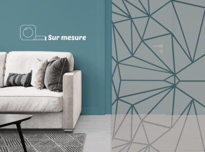 Film dépoli - motif géométrique