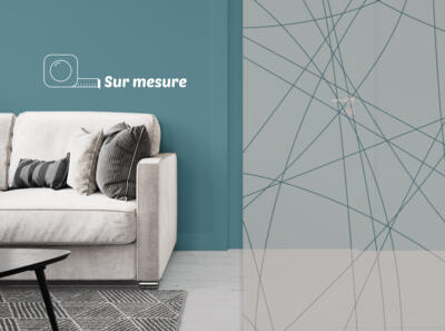 Film dépoli - motif verre brisé