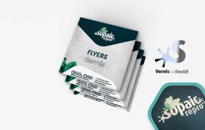 Flyer carré avec vernis