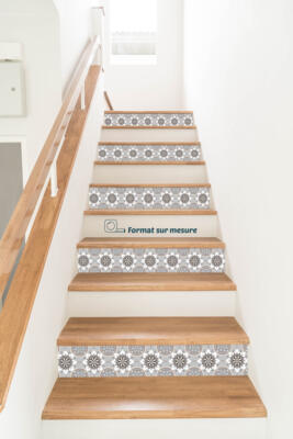 sticker contremarches mosaique moderne