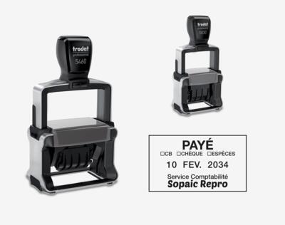 Tampon boitier métal dateur