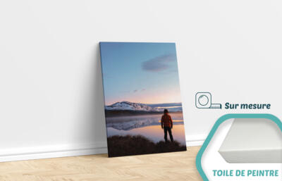 Toile photo avec bord imprimé