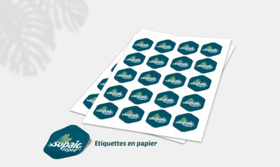 Autocollant planche papier