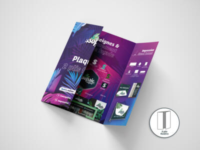 Plaquette 2 plis fenetre - ouvert