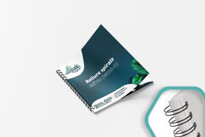 Reliure spirale métal format carré