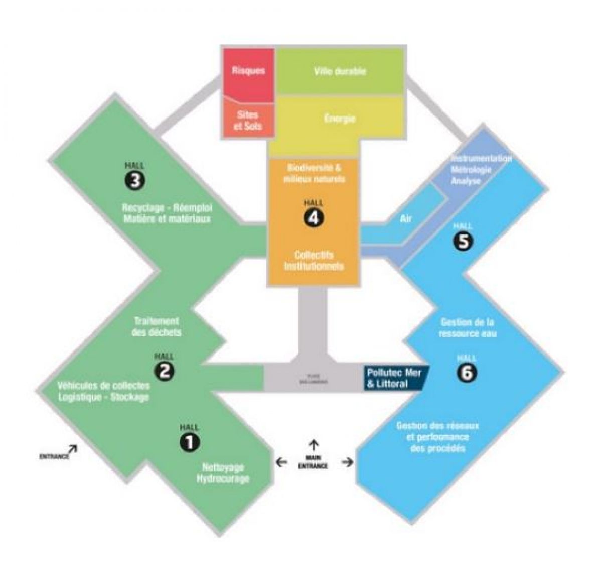 Plan du salon POLLUTEC 2021