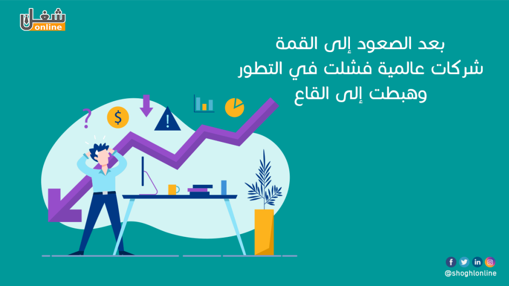 شركات فشلت بعد نجاحها