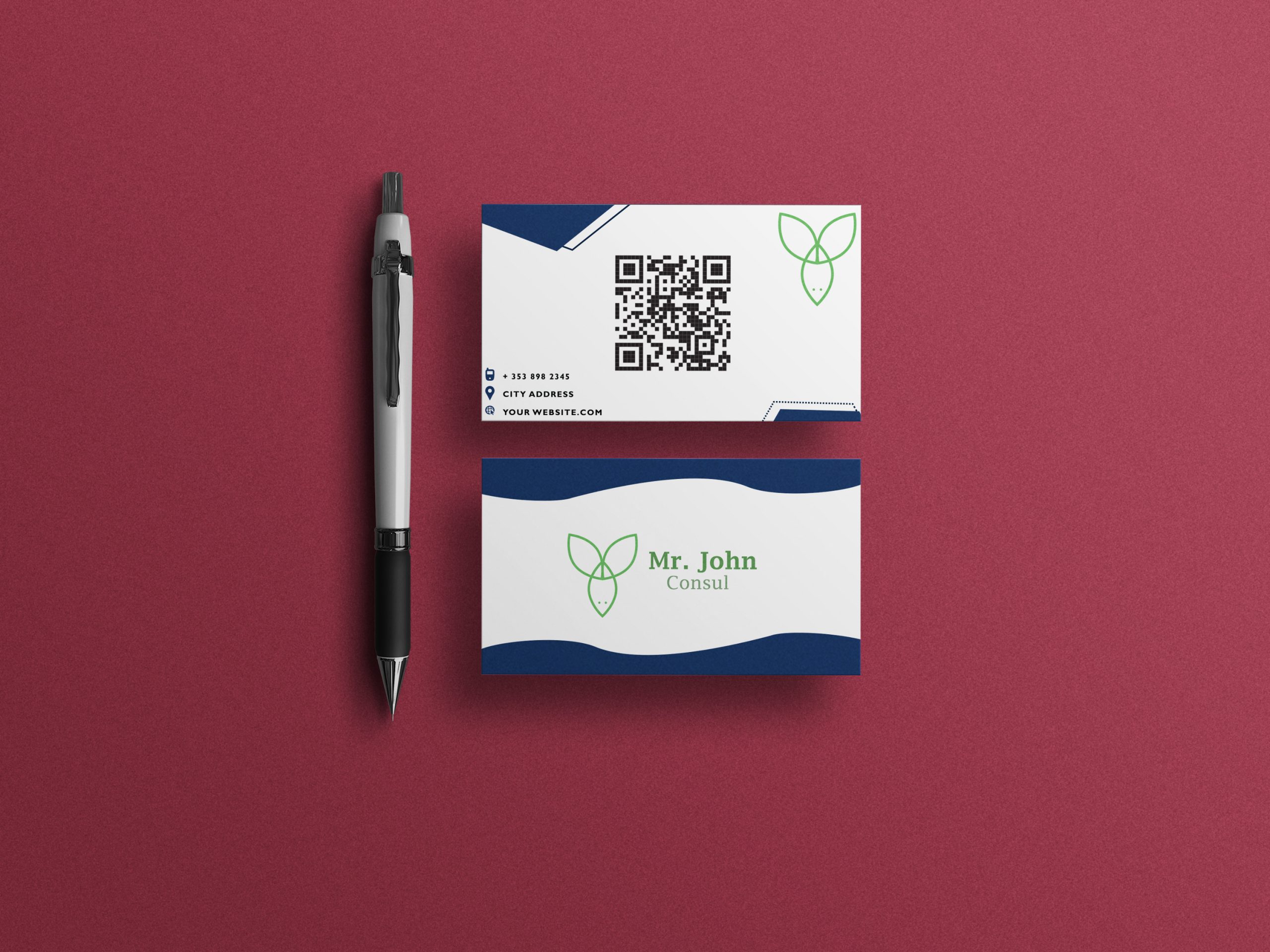 تصميم كرت شخصي لشخص واحد او عدة اشخاص (تصميم واحد)