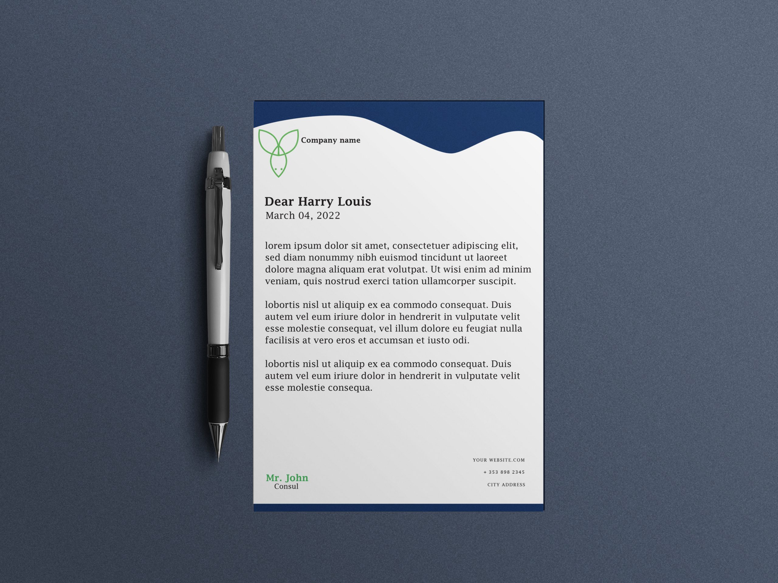 تصميم ورق مراسلات letterhead