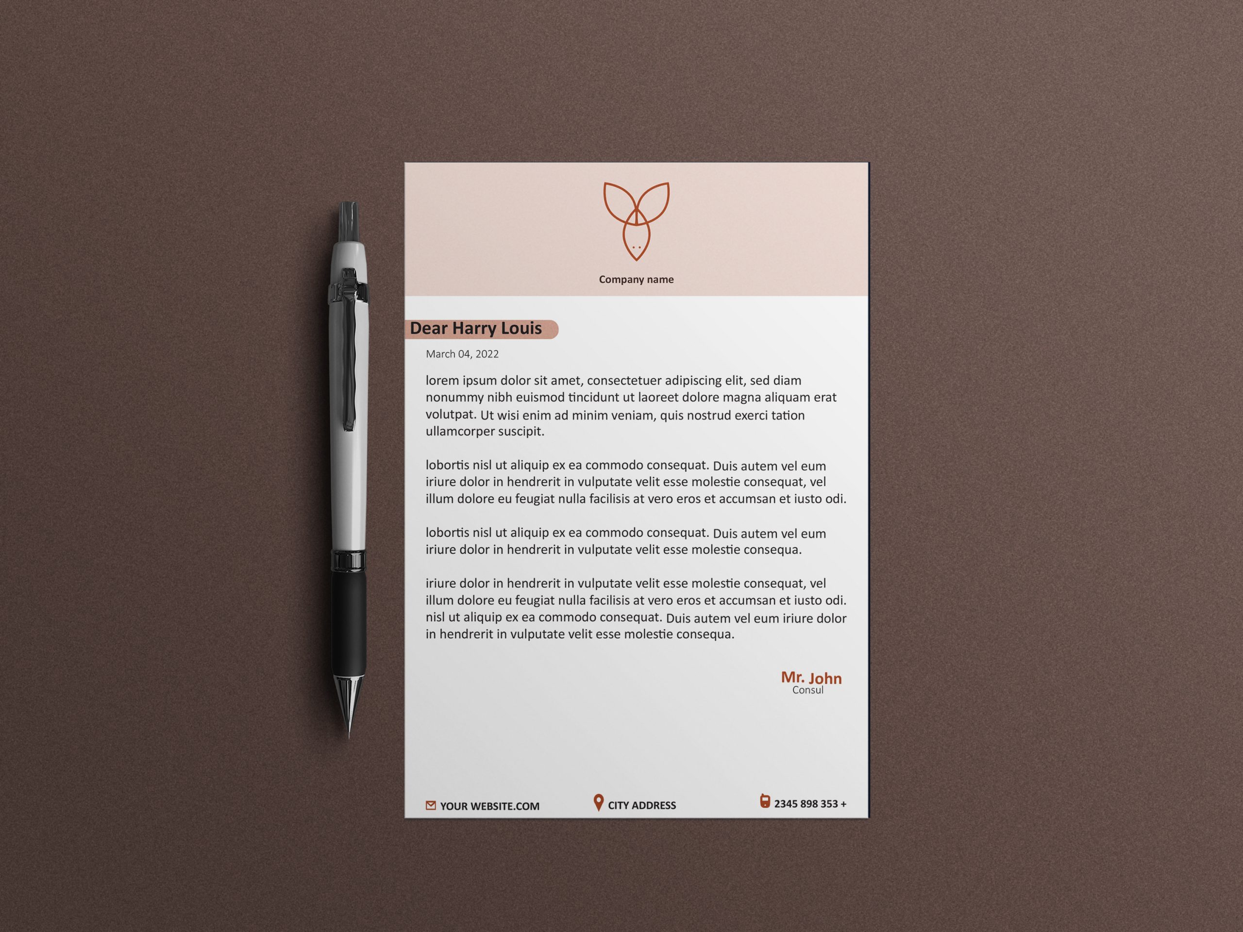 تصميم ورق مراسلات letterhead