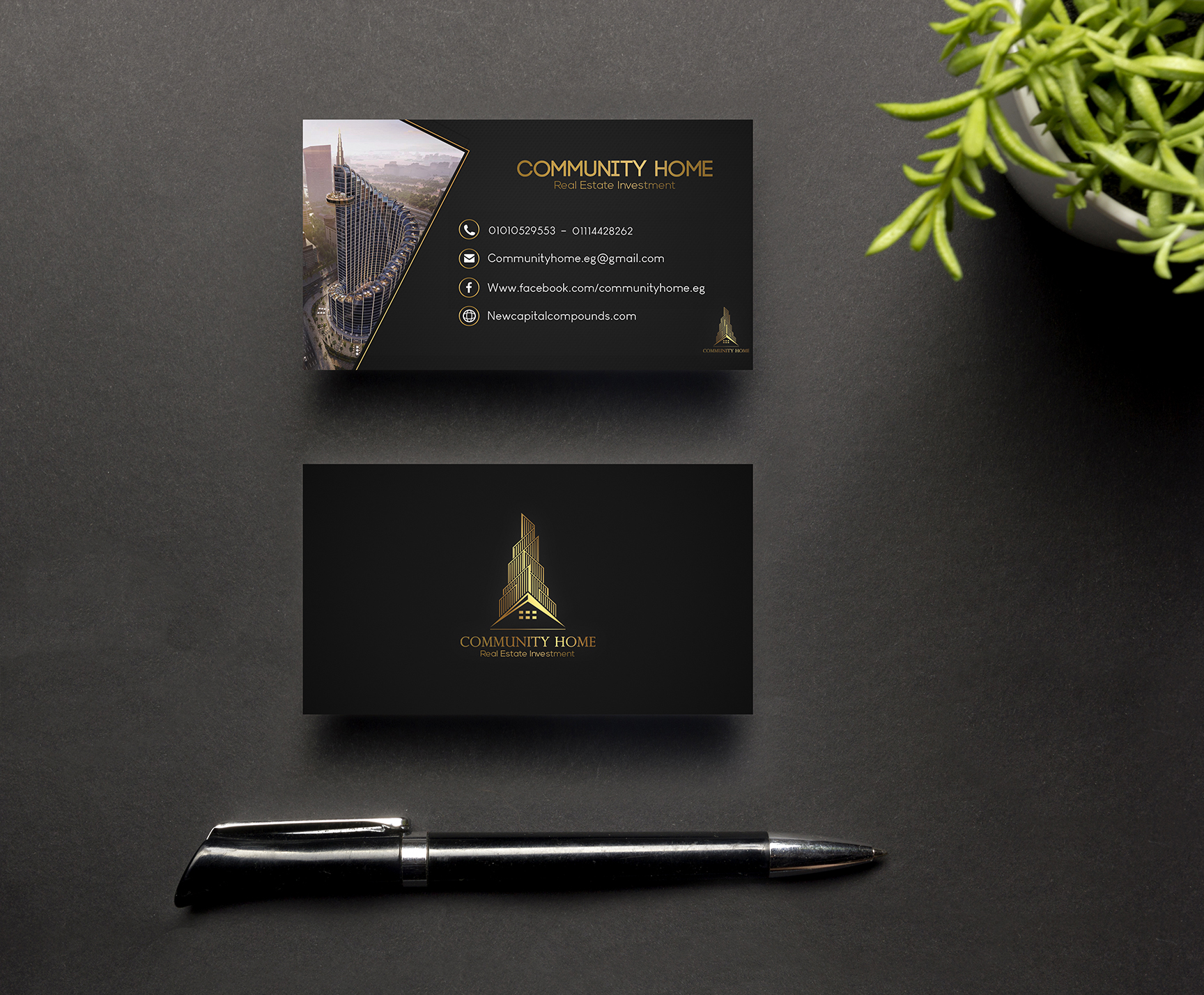 تصميم كارت شخصي لشخص او شركة (Business Card).