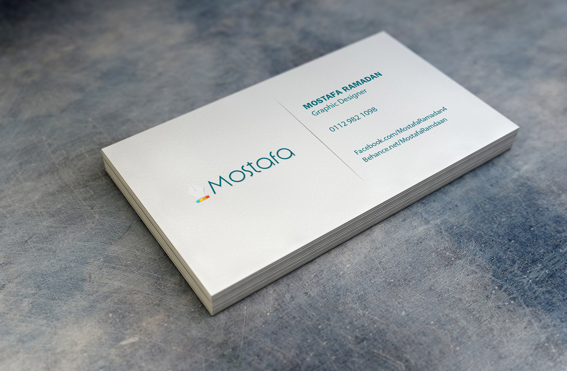 تصميم كارت شخصي لشخص او شركة (Business Card).