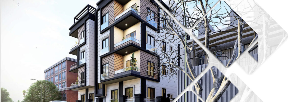 تصميم واجهات معمارية مع عمل لوح تنفيذية